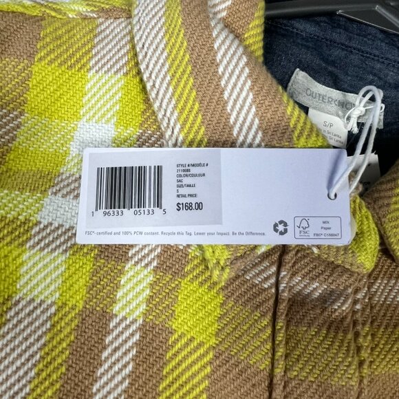 Outerknown Blanket Dress Womens Small Plaid Organic Cotton Long Button Down - Picture 3 of 7